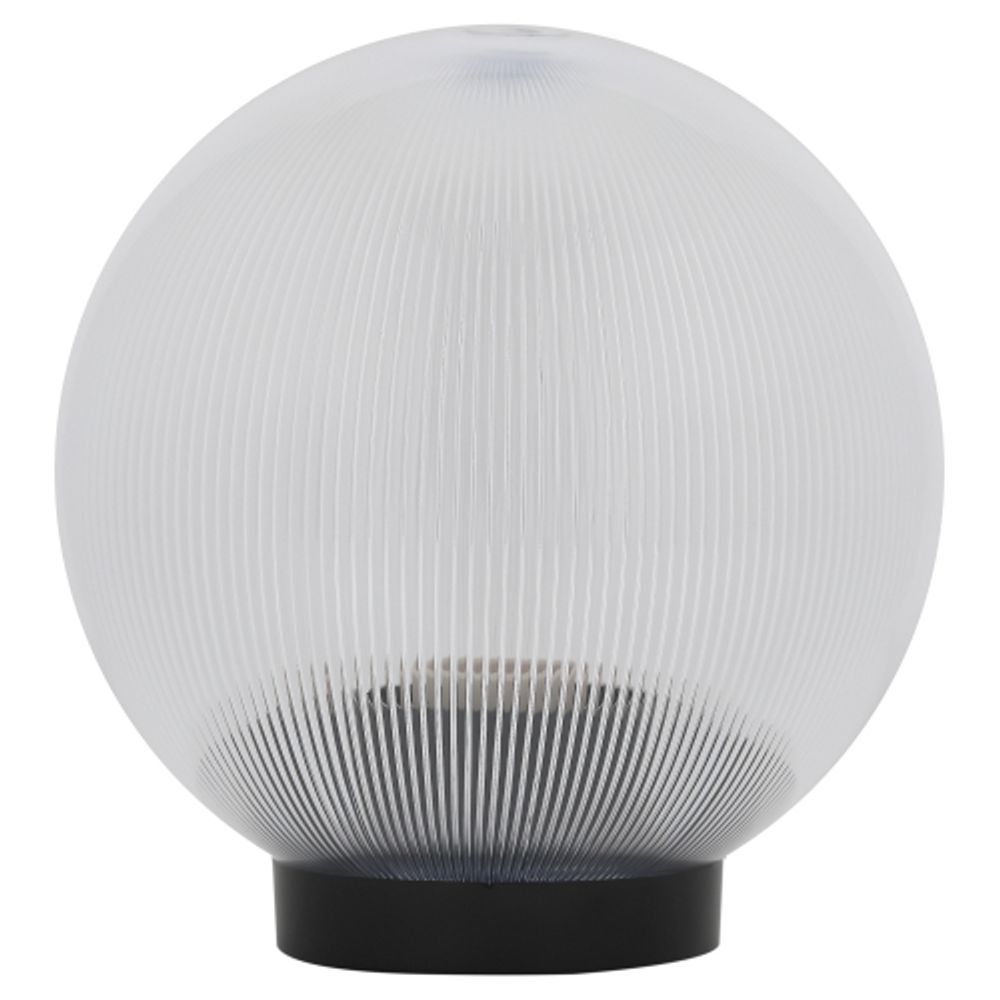 Садово-парковый светильник ЭРА НТУ 02-60-202 шар прозрачный призма на опору / кронштейн IP44 Е27 max60Вт d200mm | Садово-парковые светильники