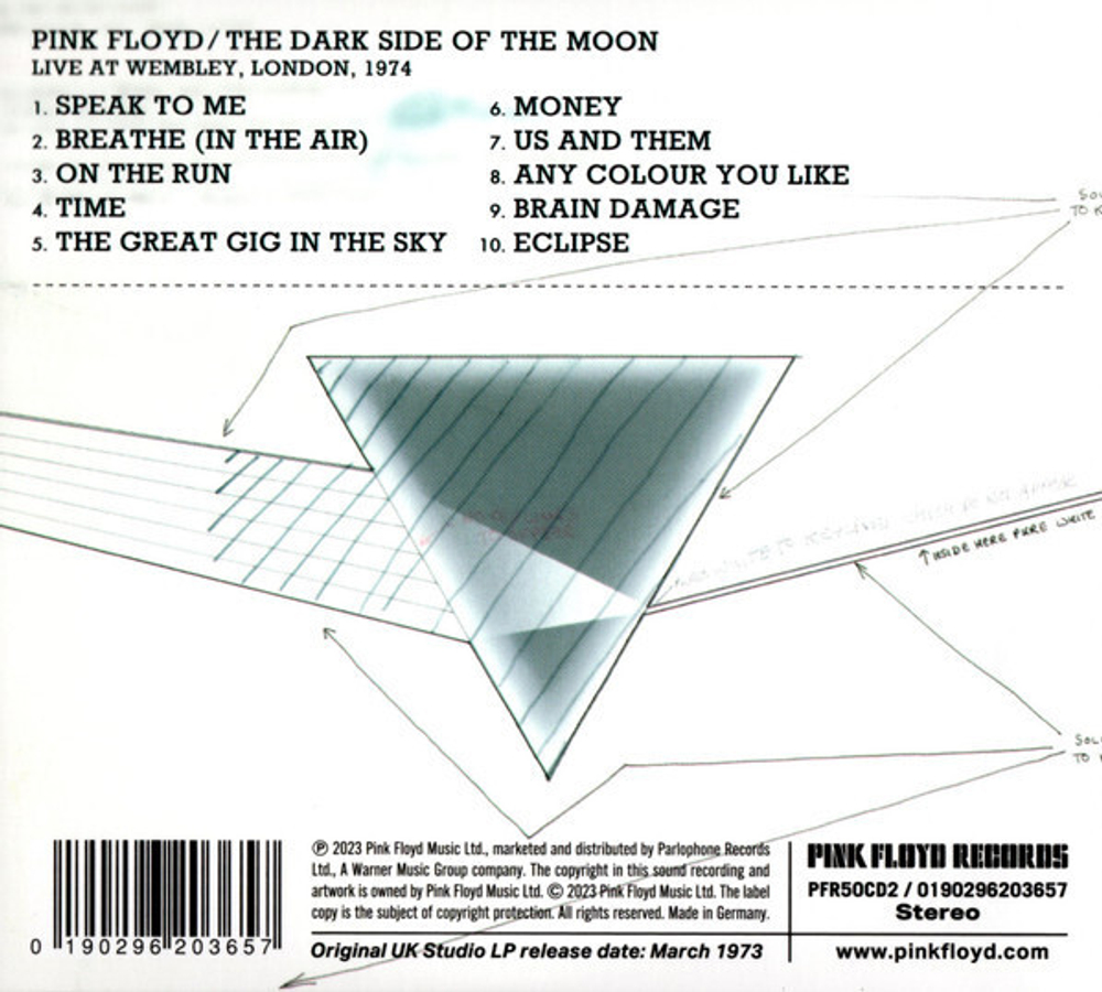 Pink Floyd / The Dark Side Of The Moon: Live At Wembley 1974 (CD)