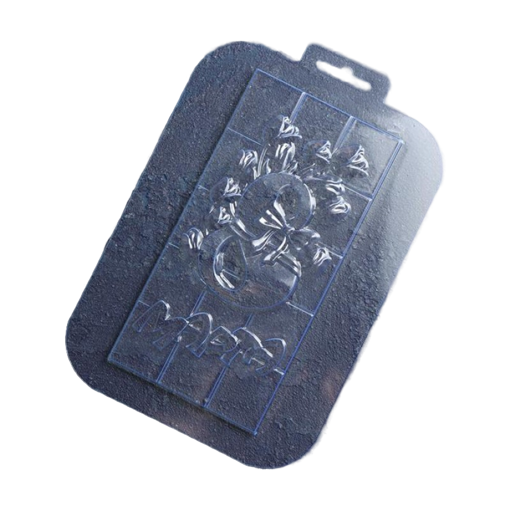 Форма для шоколада «Плитка 8 Марта», 21,5×14,5×0,5