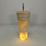 Раковина напольная из оникса Yellow ON-55007 90*40*40  0205