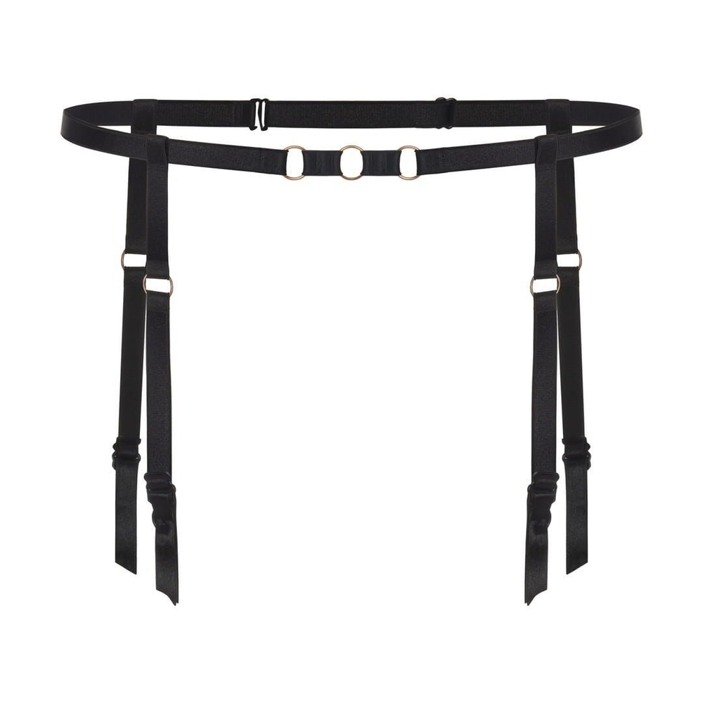 Сексуальный пояс Poppy с подтяжками для чулок (Размер: S-M) (Цвет: черный)