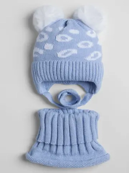 Зимняя шапка для девочки и снуд