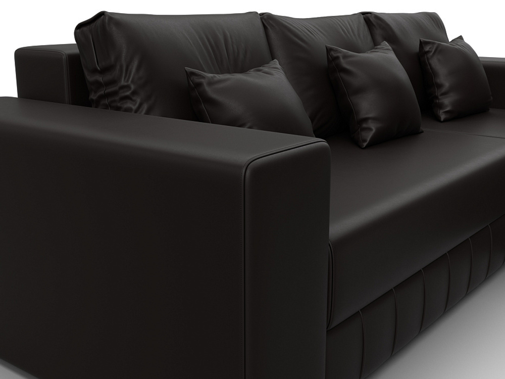 Диван угловой Лига-076 угол универсальный ЭКОКОЖА GRIFON 12 коричневый