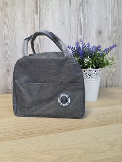 Термосумка для обеда, маленькая темно-серая 0331-2