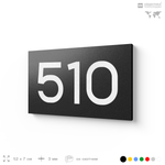 Номер на дверь 510, табличка на дверь для офиса, квартиры, кабинета, аудитории, склада, черная 120х70 мм, Айдентика Технолоджи