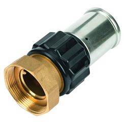 Пресс-фитинг HENCO с накидной гайкой, плоское уплотнение, ПВДФ пресс, 63x2,5