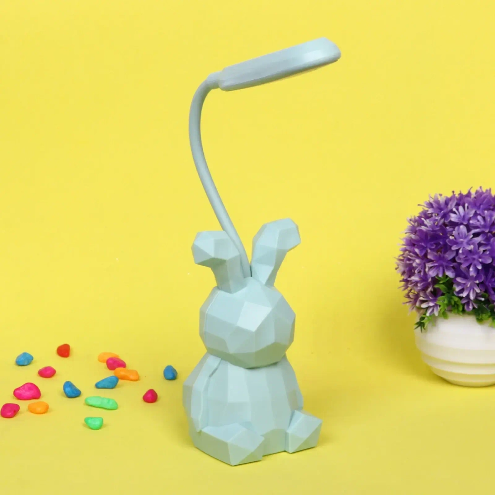 Светильник настольный «Prizma-Зайчик» LED 6.5*6.5*28 см USB 4.2 V1.05w, Голубой