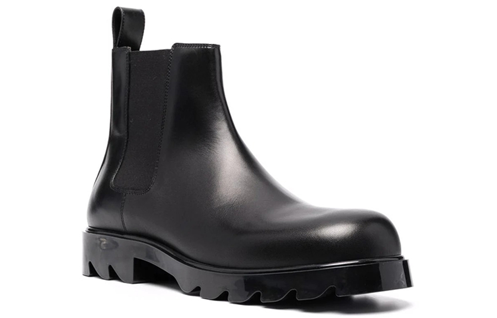 Bottega Veneta Strut Leather Chelsea Boot Black