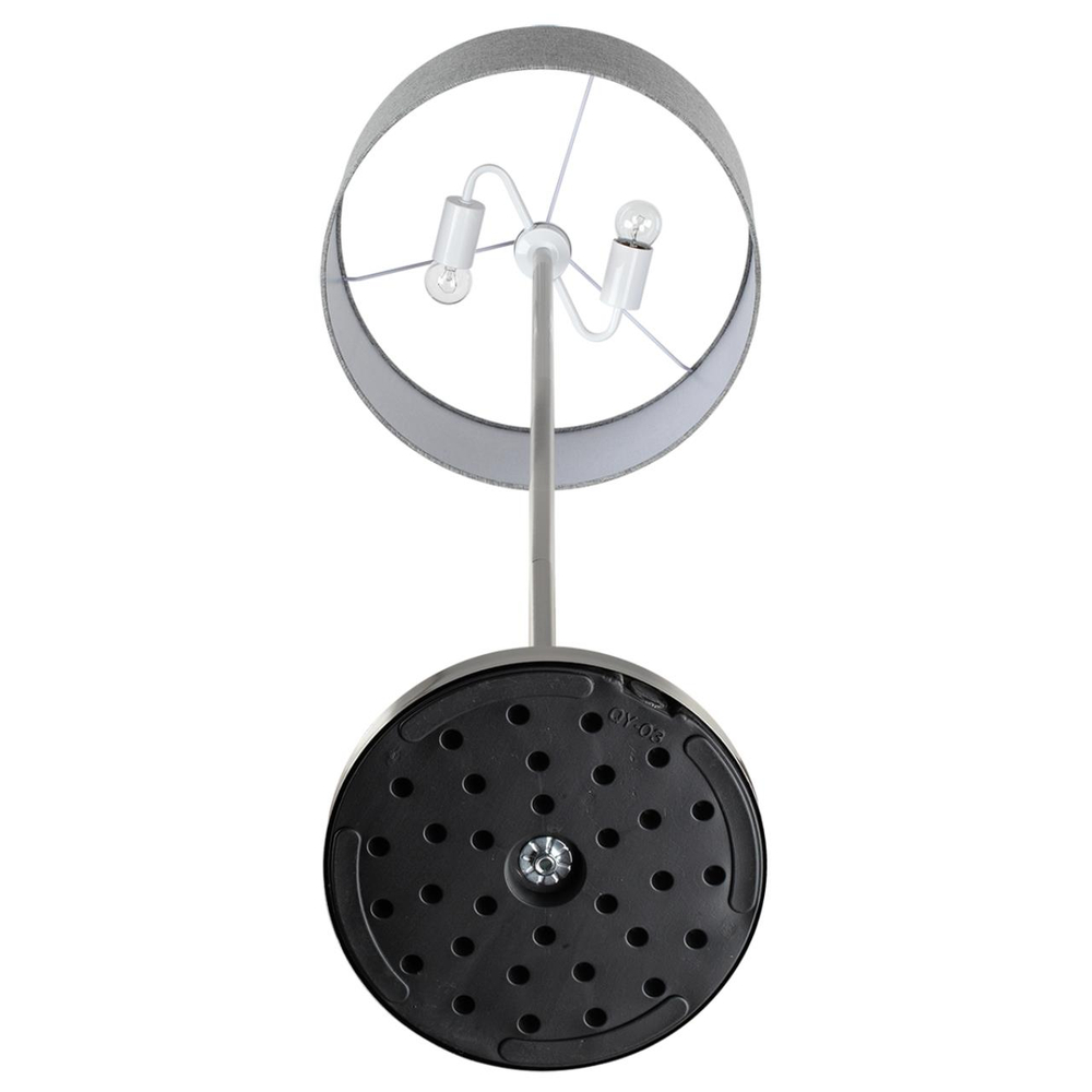 8251/2F MODERNI LN26 530  никель/серый, металл/текстиль Торшер Е27 2*60W 220V NIKKI