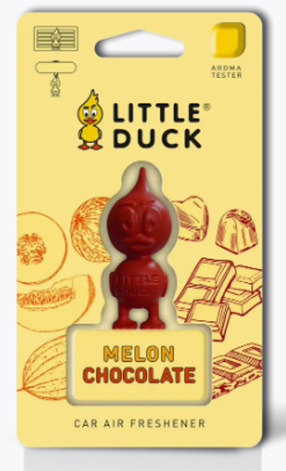 Ароматизатор-игрушка MIODORE 3D -Polymer "LITTLE DUCK" LD- 7 ДЫНЯ-ШОКОЛАД