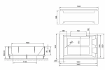 Акриловая ванна Royal Bath TRIUMPH RB665100SB 180х120 белая в сборе