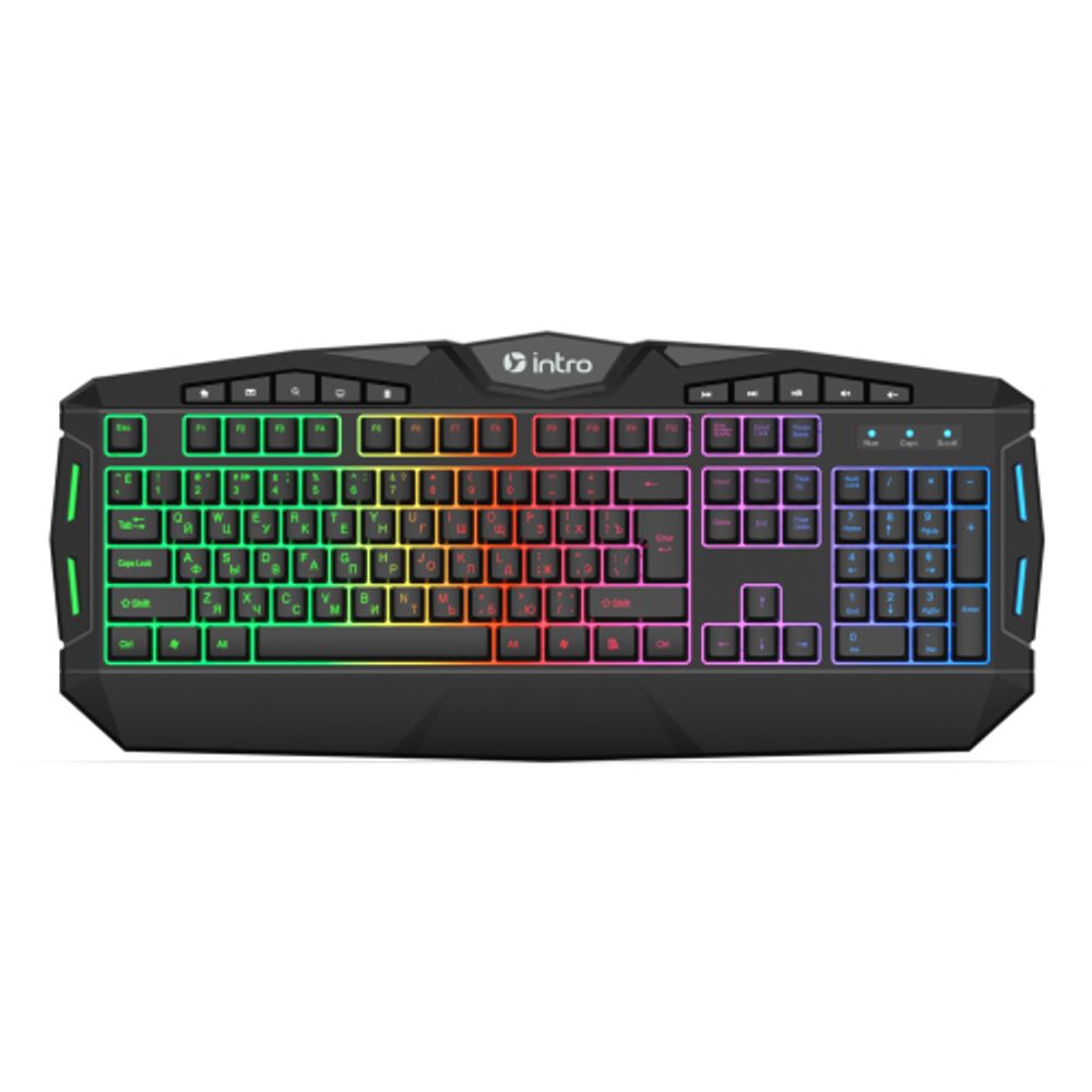 Клавиатура и мышь комплект Intro GXZ990 игровой 1200-3600dpi + коврик + гарнитура черный