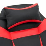 Кресло компьютерное CROMEX "Start GM-105", две подушки, экокожа, черное/красное, 532957