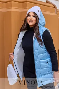 Жилет 0202-голубой Minova