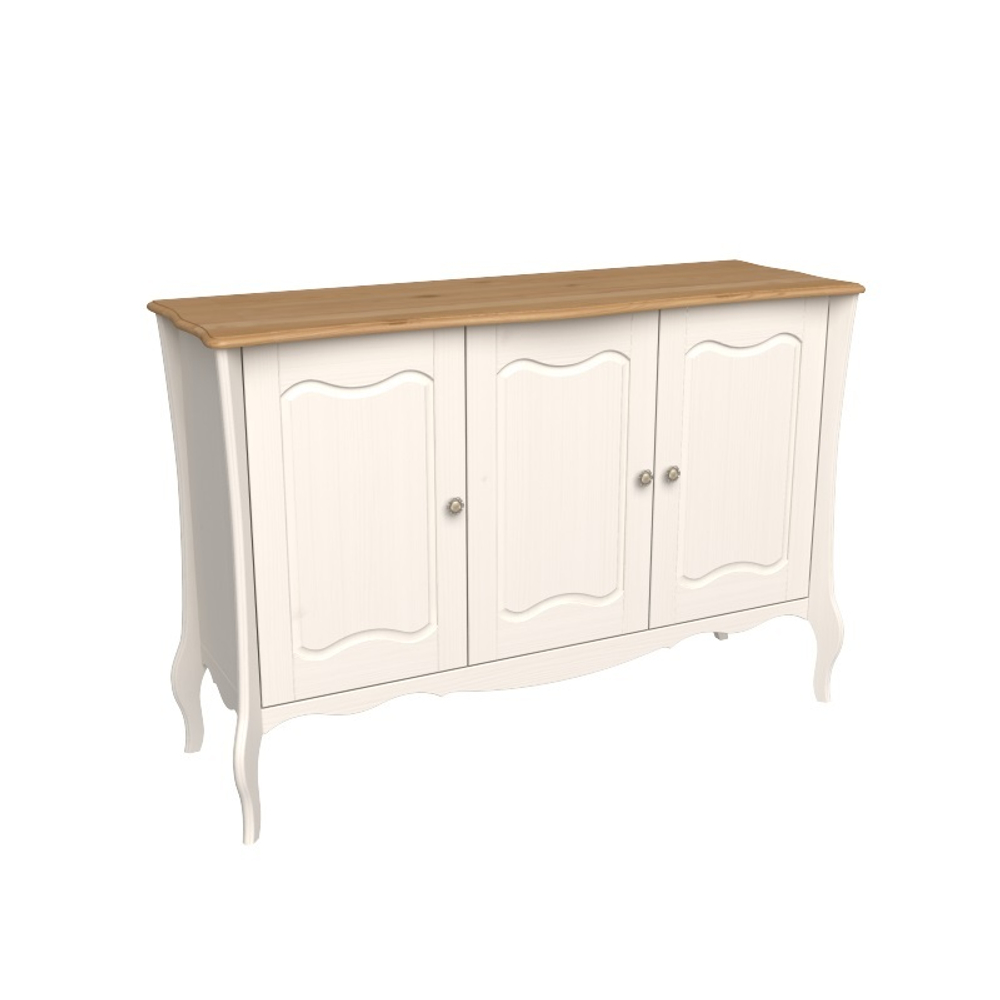 Комод «Прованс» c тремя дверками бежевый воск/антик