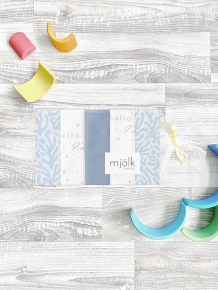 Набор платочков-слюнявчиков Mjolk Рифы (20см*20см)