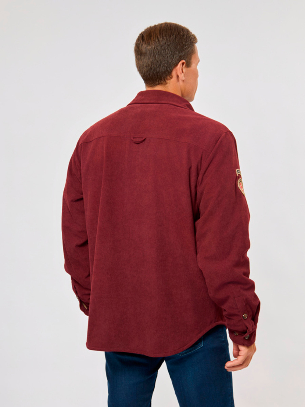 Рубашка вельвет Alaskan с меховой подкладкой, бордо L