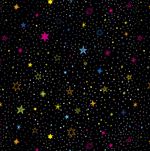 Упаковочная бумага (0,7*1 м) Яркие звезды, 10 шт.