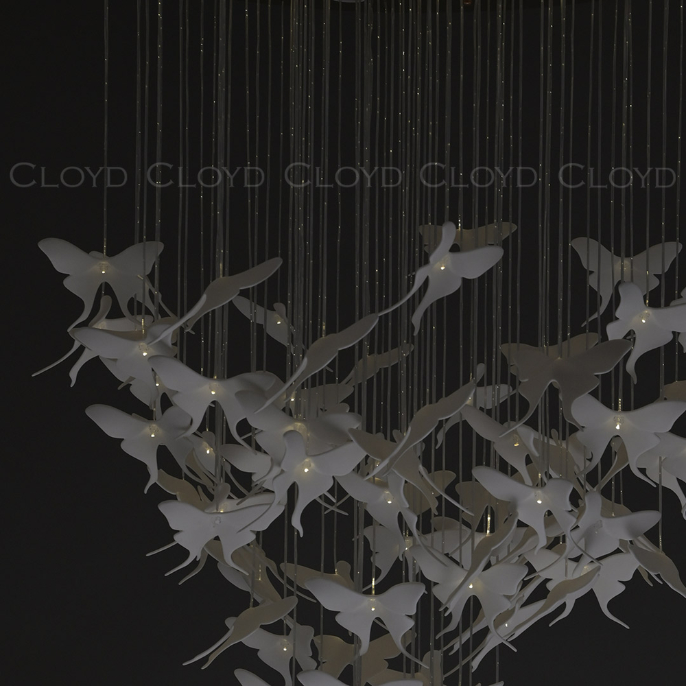 Люстра Cloyd TROPICA C9 / выс. 120 см - керамика - золото (арт.11332)