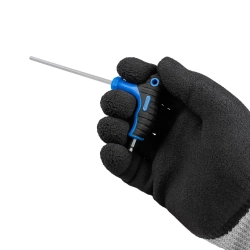 Ключ Т-образный 6-гранный с шаром и прорезиненной рукояткойH4x100мм, на пластиковом держателе Forsage F-76504G