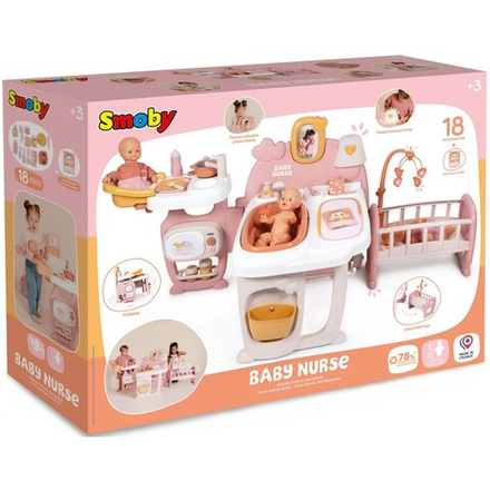 Smoby Baby Nurse - Уголок няни для куклы 42 см Домик + аксессуары 220394