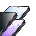 Чехол с Magsafe Xiaomi 14T Pro прозрачный матовый с черным бортом WLONS