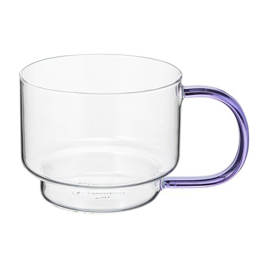 Набор кружек orb, 400 мл, прозрачные/фиолетовые, 2 шт.