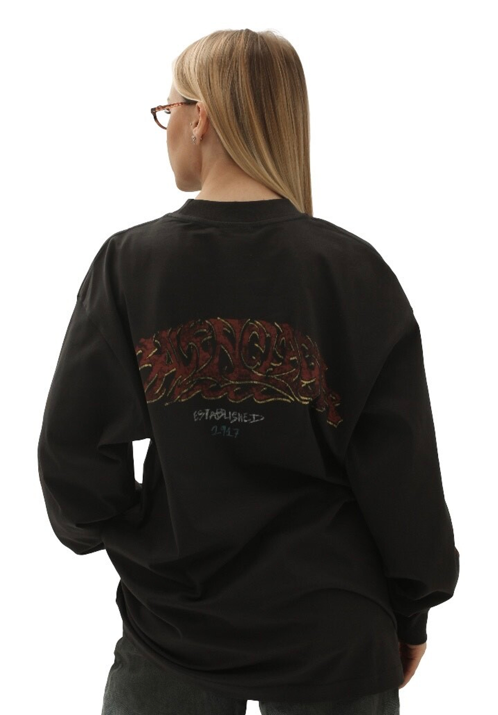 Лонгслив Balenciaga Offshore (Black Faded)