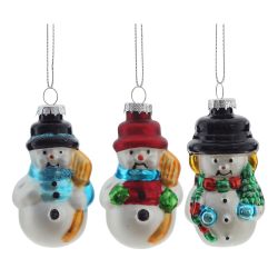 GAEM Украшение новогоднее "Снеговик", L5 W4 H9,5 см, 3в.