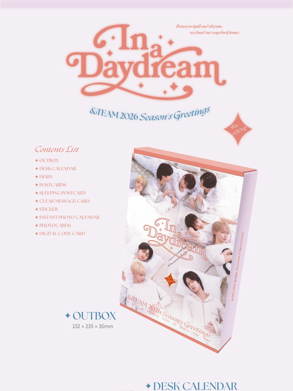 товары &TEAM - IN A DAYDREAM 2026 SEASON'S GREETINGS
