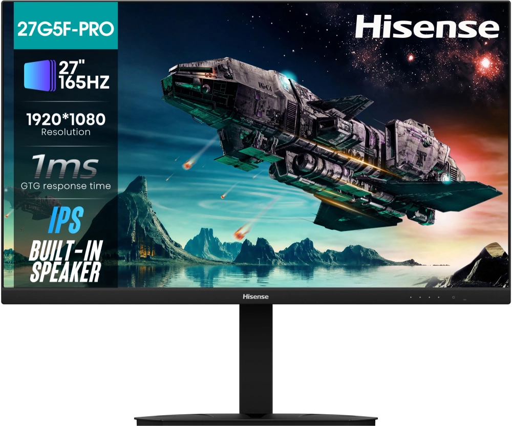 Монитор Hisense 27" 27G5F-PRO черный IPS LED 1ms 16:9 HDMI M/M 250cd 178гр/178гр 1920x1080 165Hz FreeSync Premium DP FHD 7.5кг
