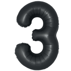 Цифры 102 см "Черные сатиновые" слим (slim)