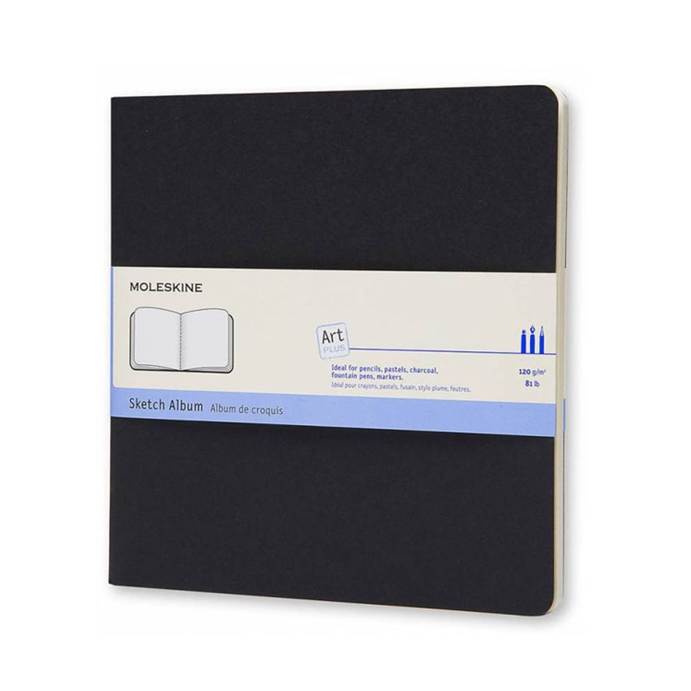 Блокнот для рисования Moleskine Cahier Large Plus 190x190мм обложка картон 88 стр черный (ARTSKA5)