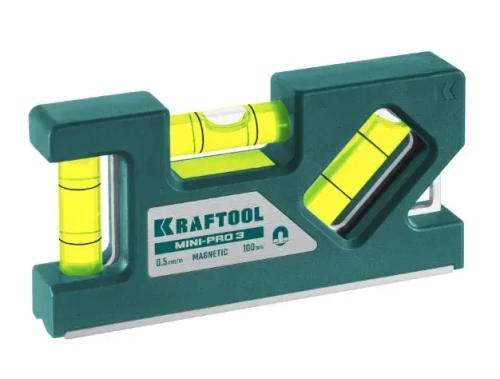 Магнитный компактный уровень 100 мм. KRAFTOOL 34861-010