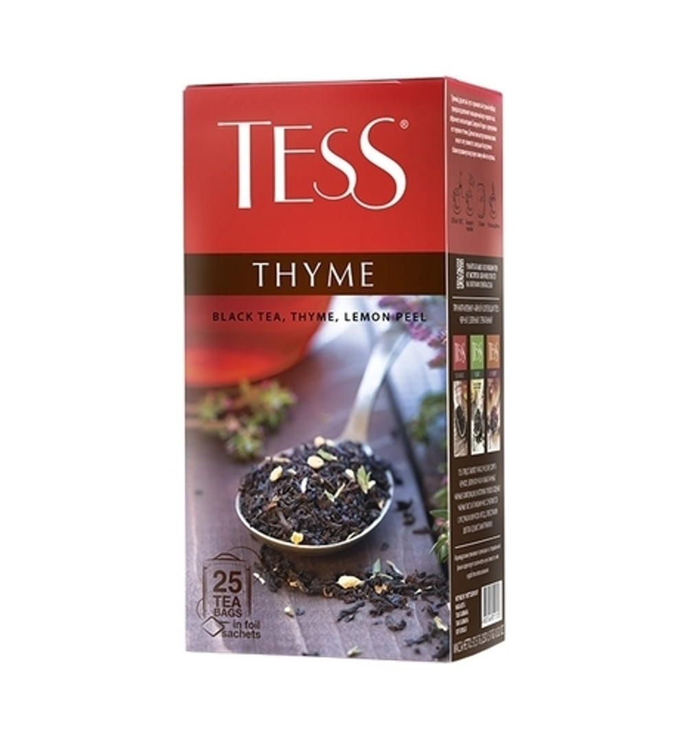 Чай черный в пакетиках Tess Thyme 25 пак/уп, 1,5 г
