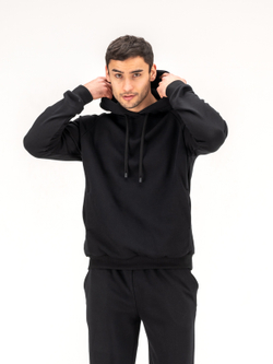 Костюм мужской спортивный(без начеса) черный