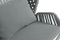 "Капри" подвесное кресло из искусственного ротанга, цвет серый