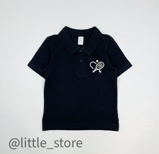 Футболка-поло "Теннис" Черная