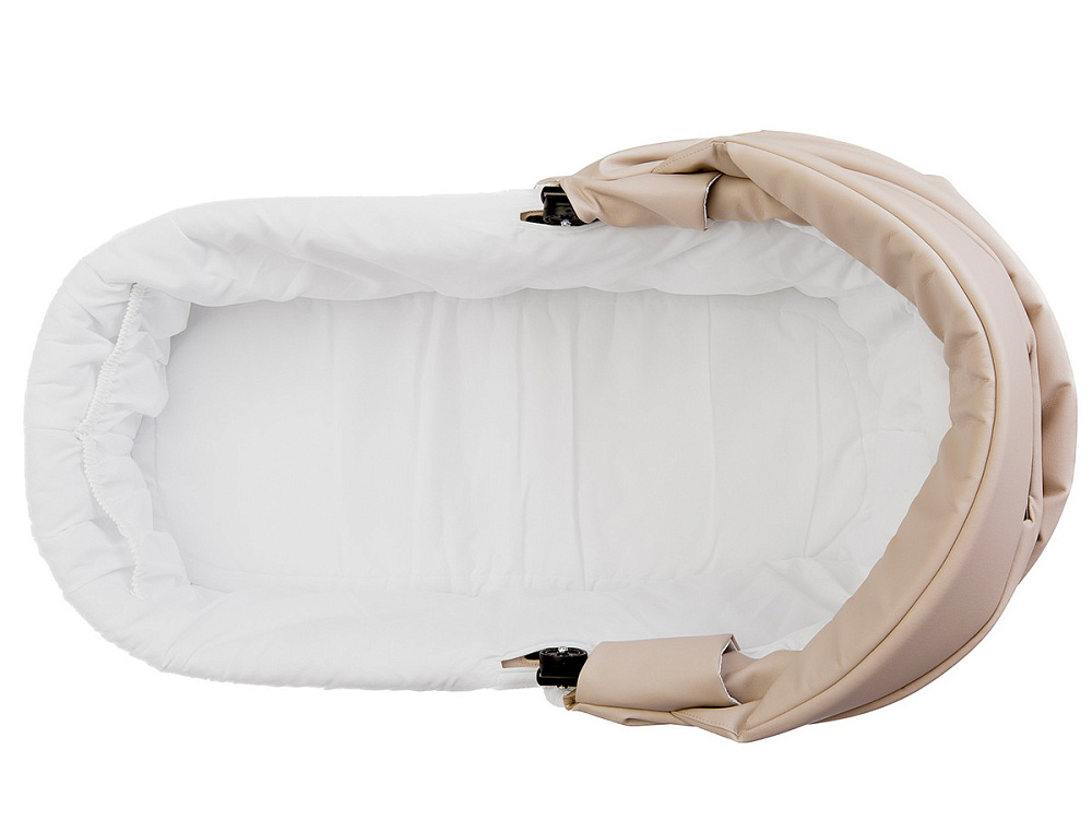 Детская коляска Indigo Barbara Eco Classic 3 в 1 с автокреслом Avionaut Cosmo Black Be02 св.бежевая кожа
