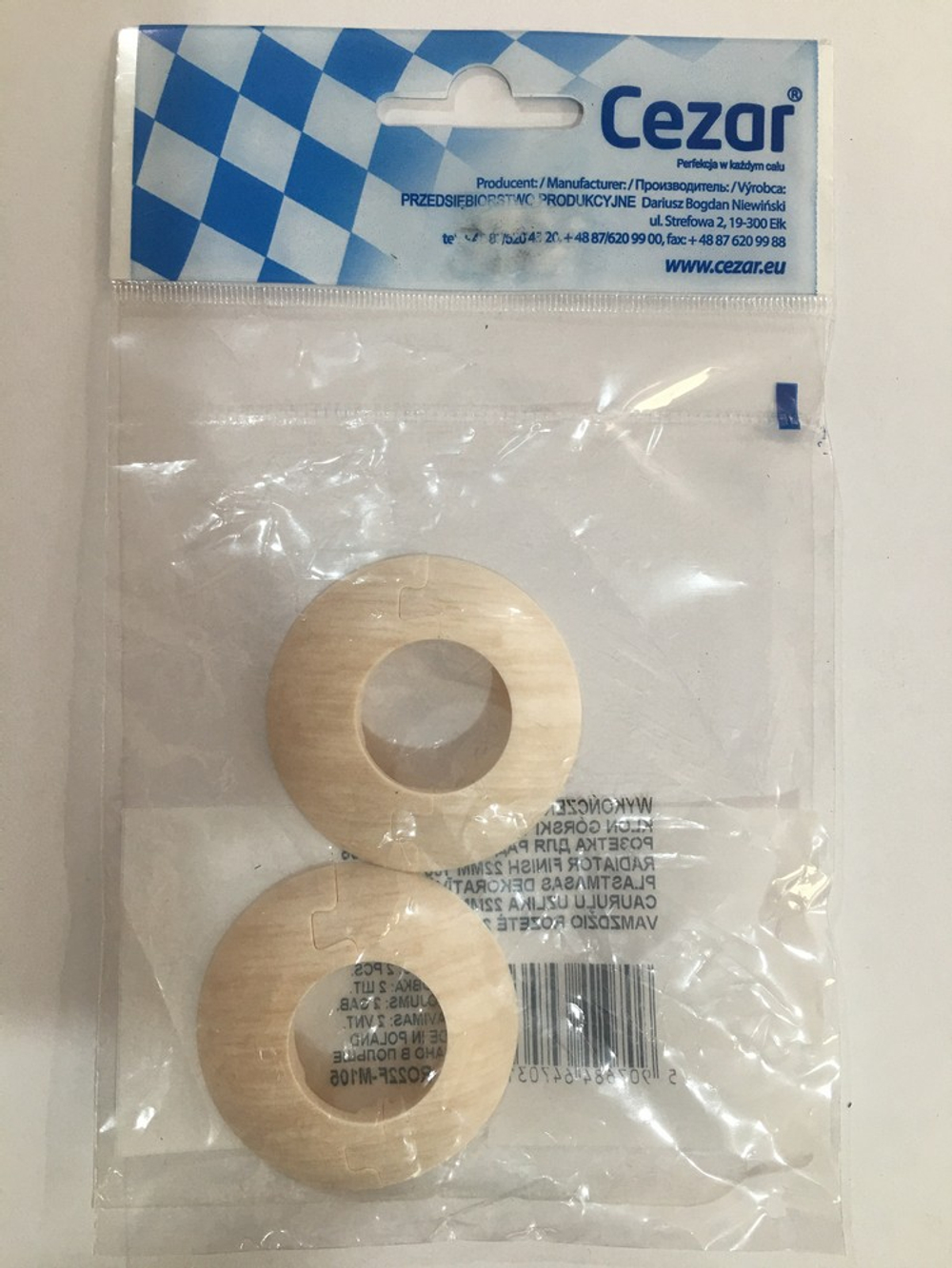 Розетта для труб 22мм "CZ" 105 Клен горный (пара)