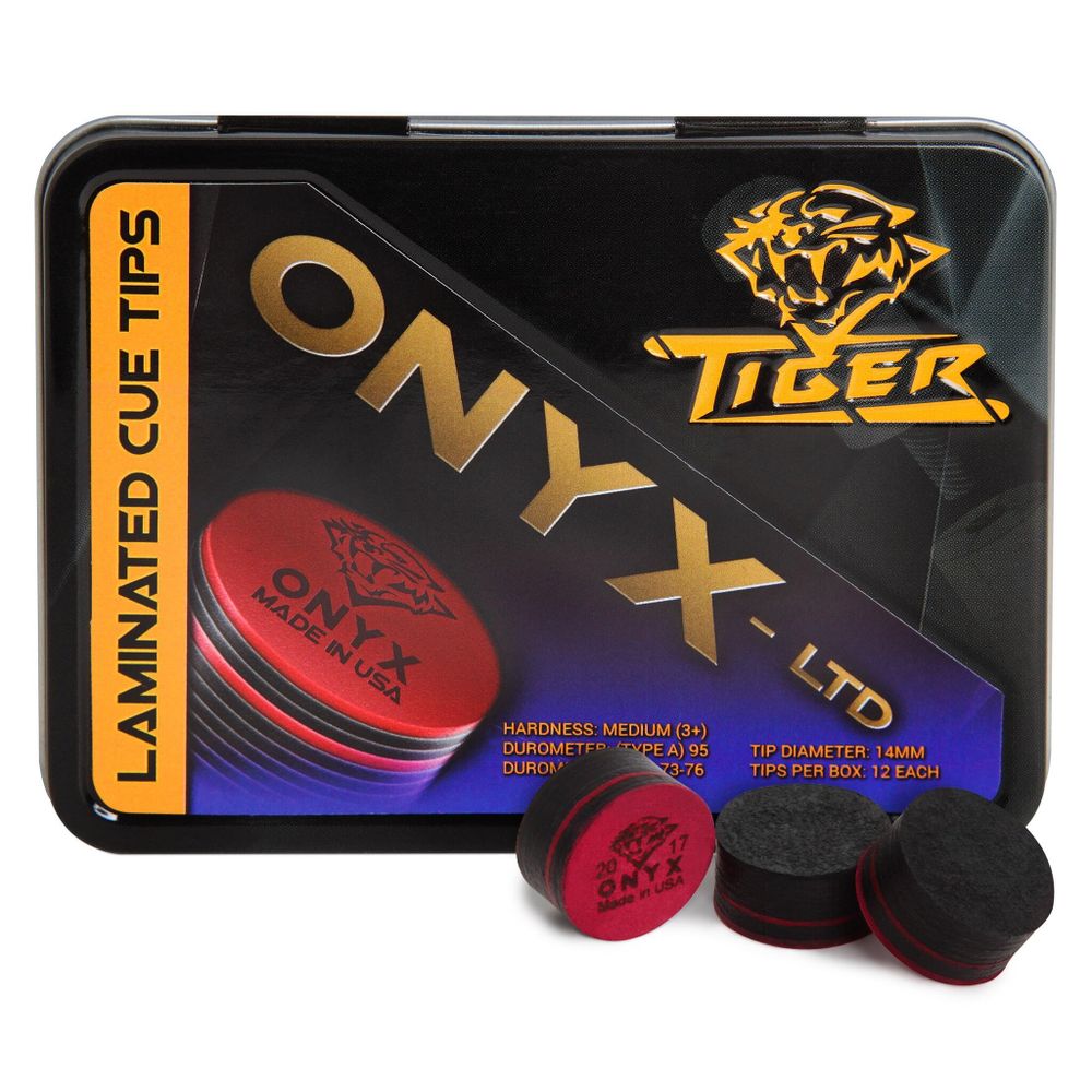 Наклейка для кия Tiger Onyx Ltd ø14мм Medium 1шт.