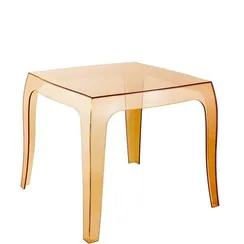 Журнальный столик Queen, прозрачный янтарный