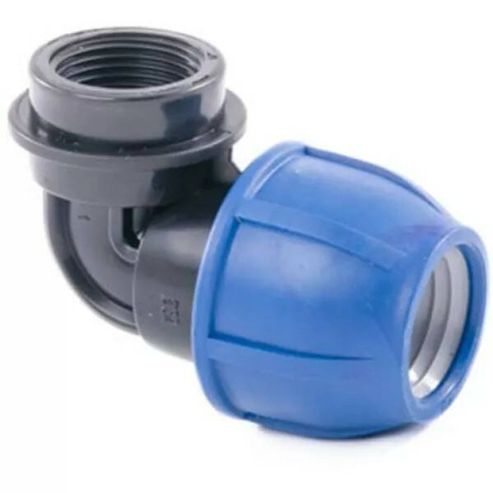 Отвод компрессионный ПНД d32х3/4" внутренняя резьба