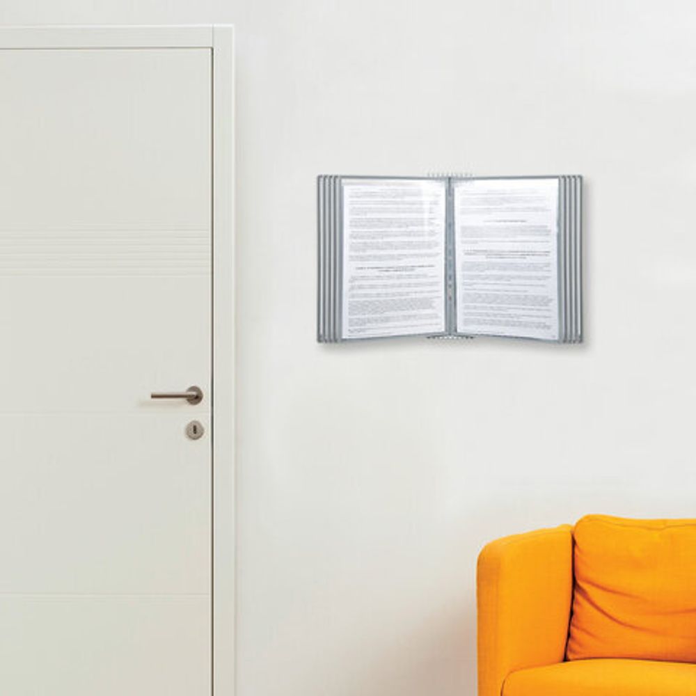 Демосистема настенная на 10 панелей, с 10 серыми панелями А4, STAFF, 238144