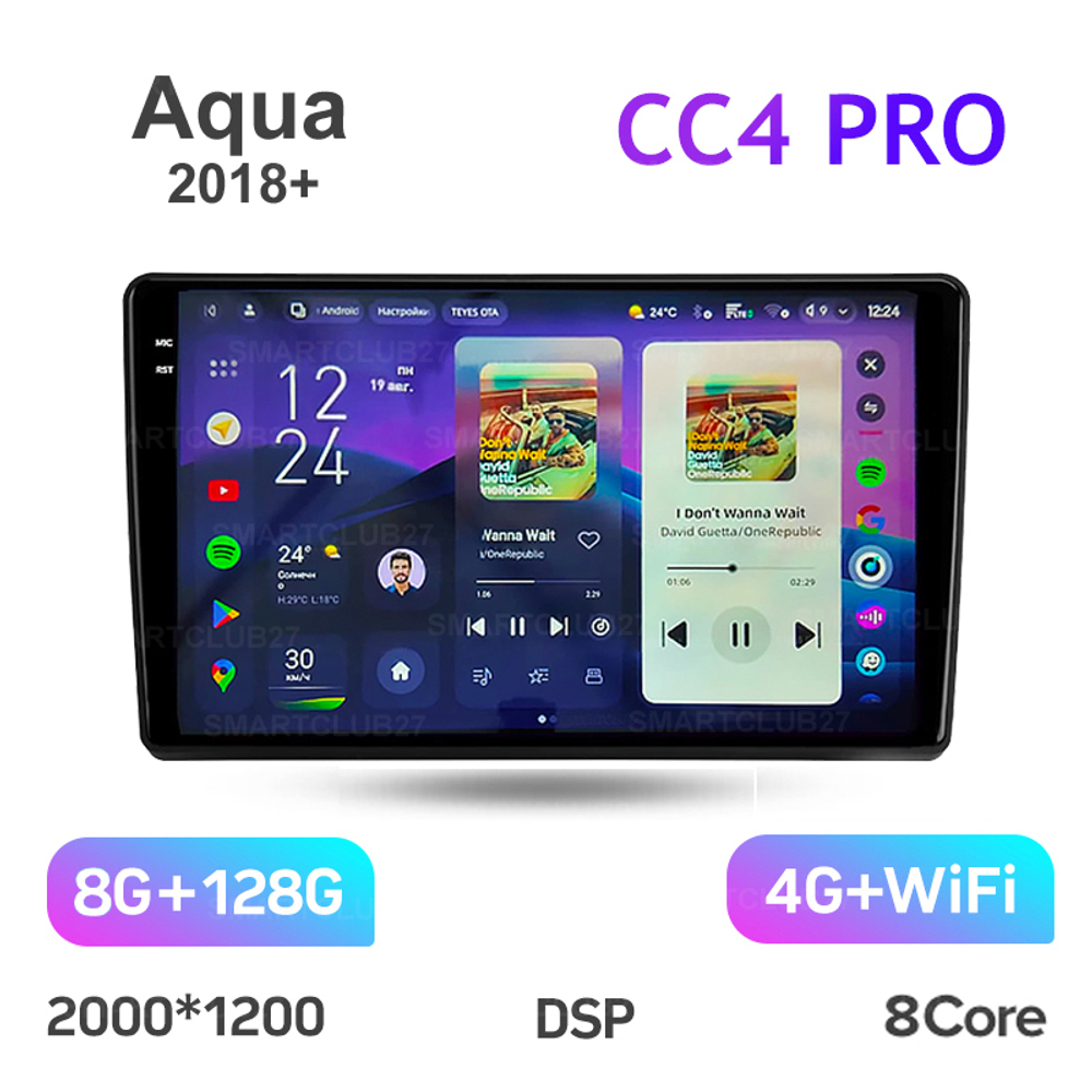 Teyes CC4 Pro 9"для Toyota Aqua 2018+