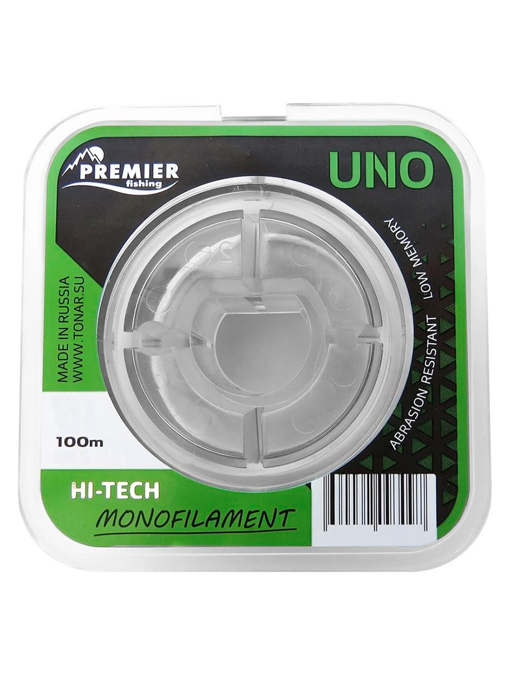 Леска для рыбалки Premier Fishing UNO Green Nylon 0,30mm/100m (PR-U-G-030-100)