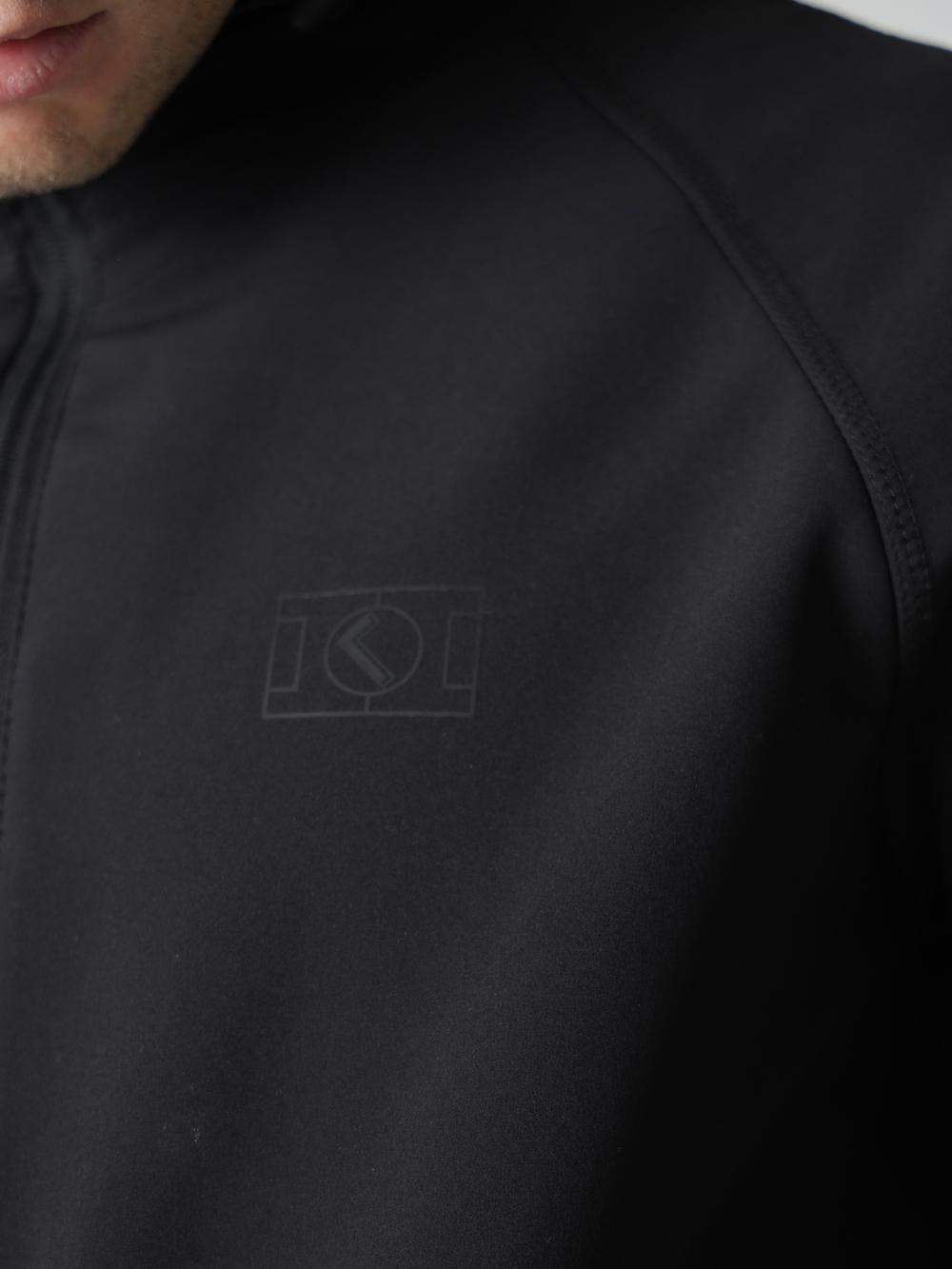 Ветровка худи софтшелл черная Город Горький