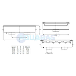 ВЗ.990.2/1 Водозабор с сетчатой крышкой 480х400х140мм 2х3"внутр.(пленка), 90м3/ч AISI-316