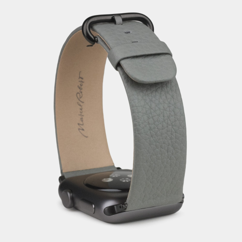 Ремешок для Apple Watch 40/41/42 mm из кожи теленка, стального цвета