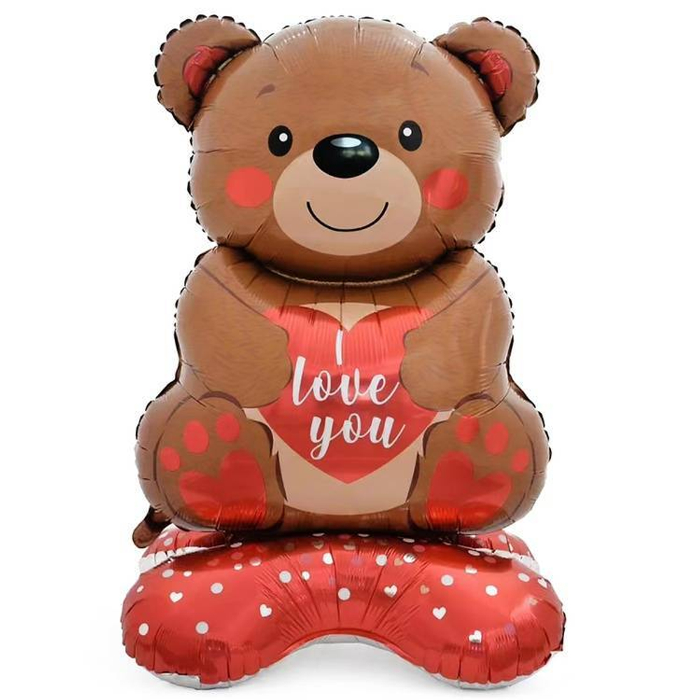 Фигура на подставке, Мишка с сердцем, 147см